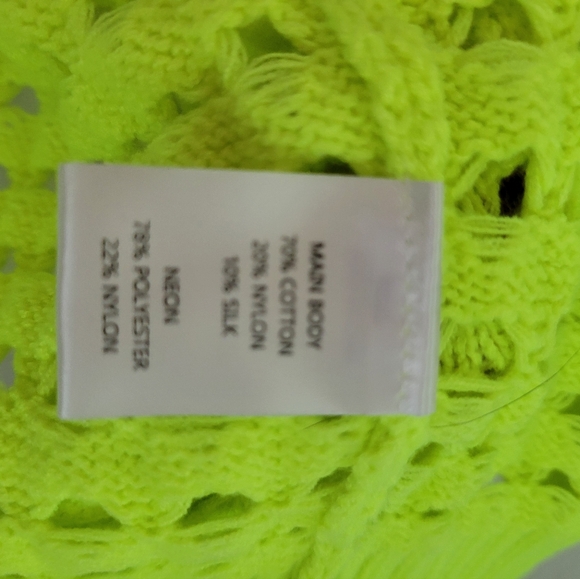 WISPR Pointelle Silk-Blend Neon cardigan Sz Med - Picture 4 of 9